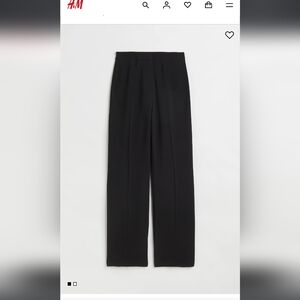 H&M Black Pleated Trousers